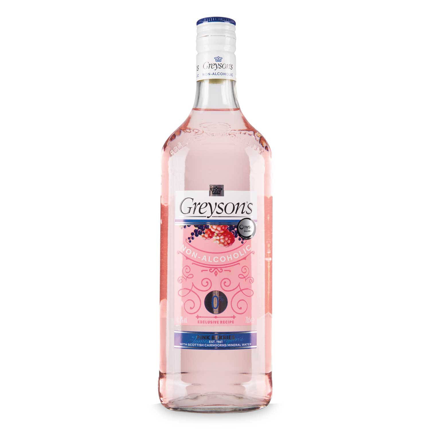 Non-alcoholic botanical drink pink berries, imported from the UK