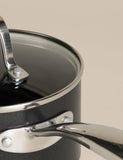Non-Stick Pro 16cm aluminium saucepan with lid, imported from the UK