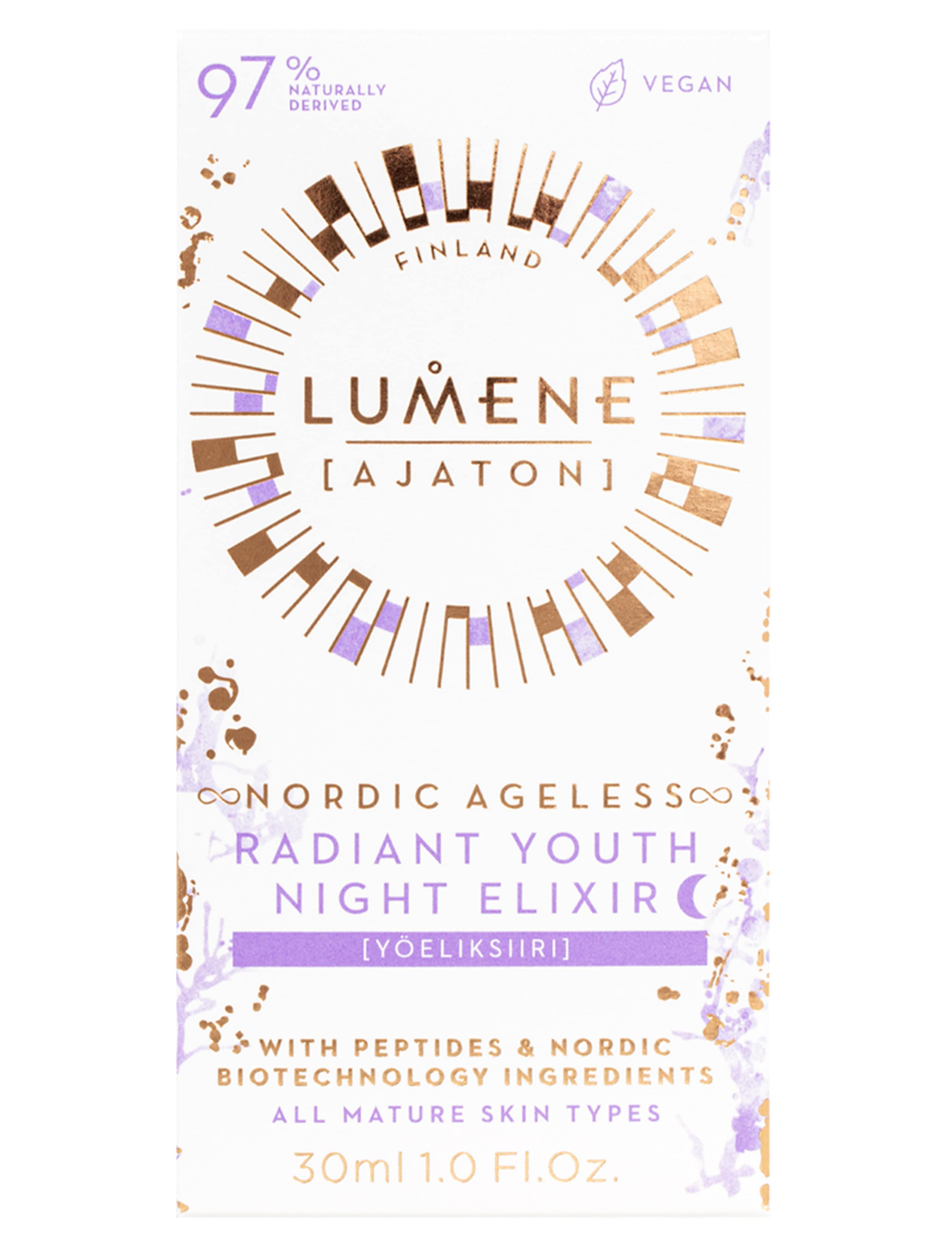 Nordic Ageless Ajaton Radiant Youth Night Serum 30ml, imported from the UK