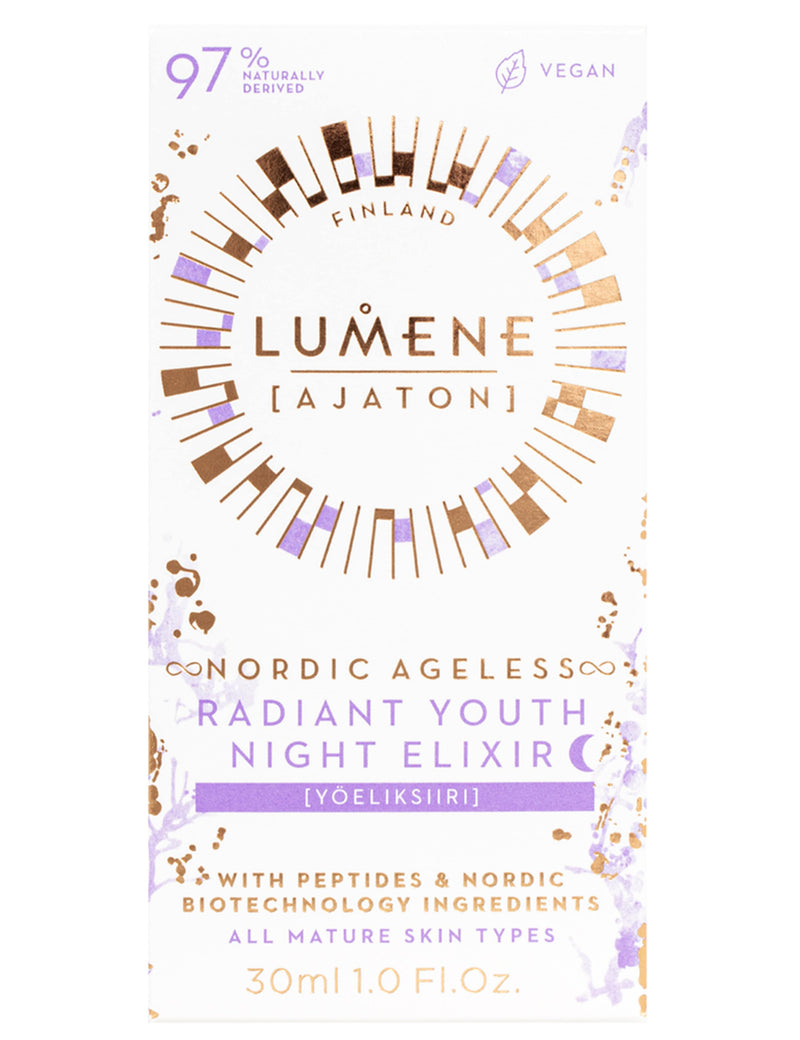 Nordic Ageless Ajaton Radiant Youth Night Serum 30ml, imported from the UK