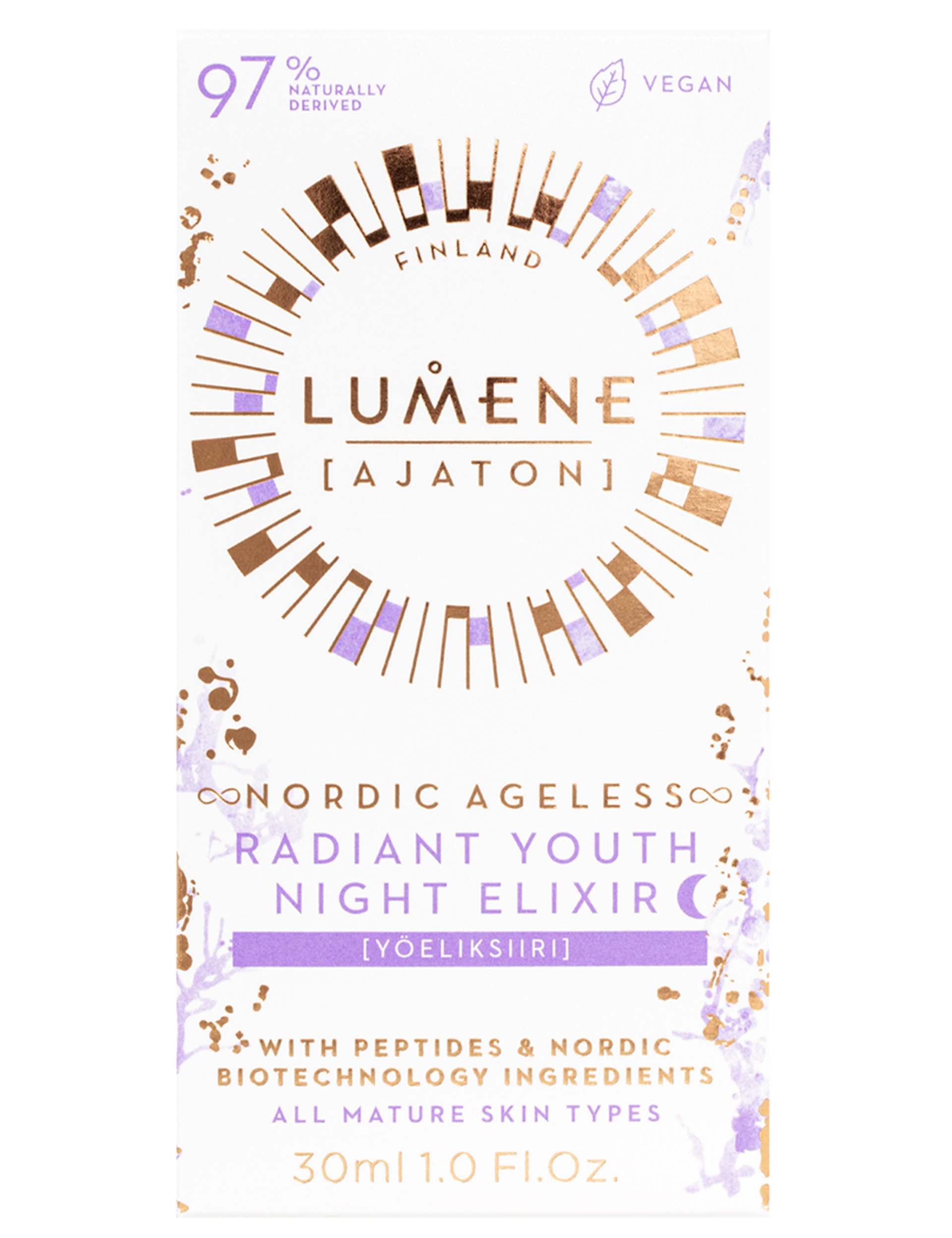 Nordic Ageless Ajaton Radiant Youth Night Serum 30ml, imported from the UK