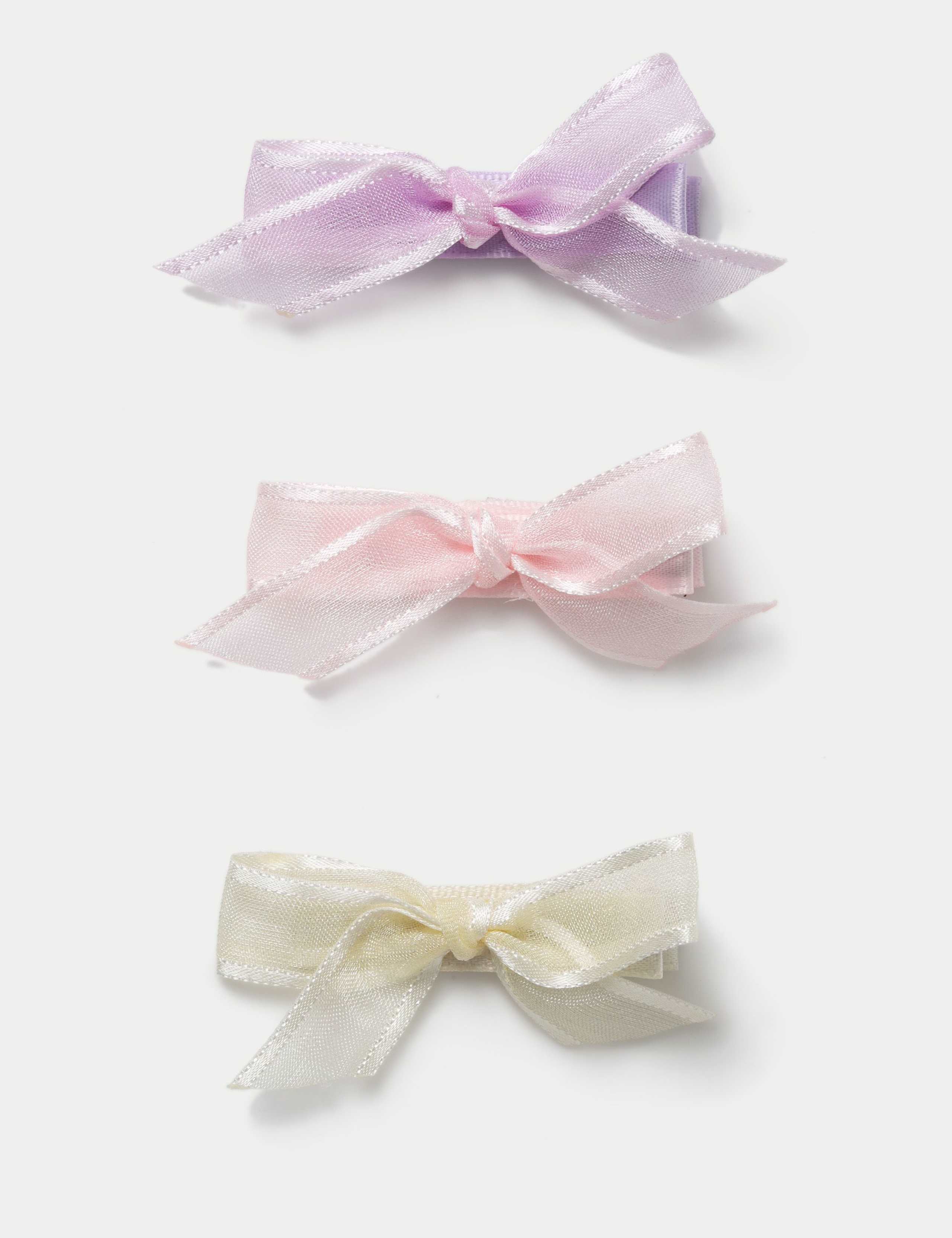 Occasion organza bow clip 3 pack - British product