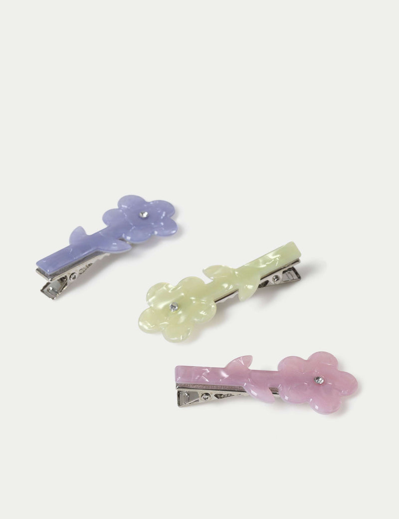 Flower resin hair clips for occasions (British brand)