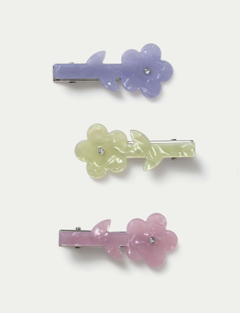 Flower resin hair clips for occasions (British brand)