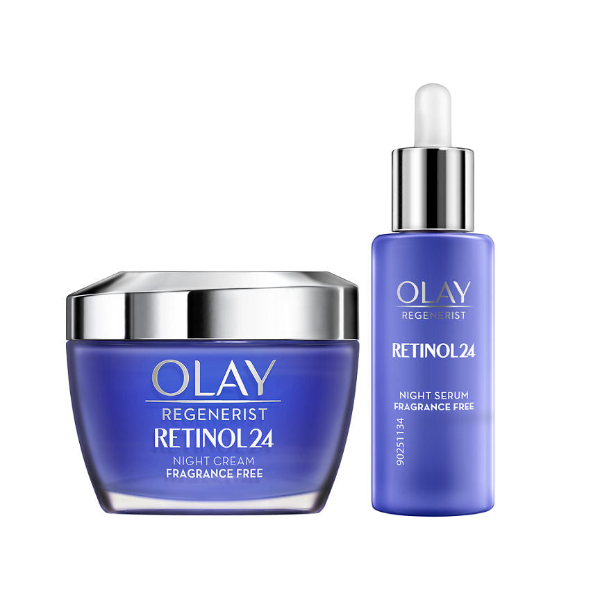 Olay Retinol 24 Night Cream & Serum Bundle GOODS ASDA   