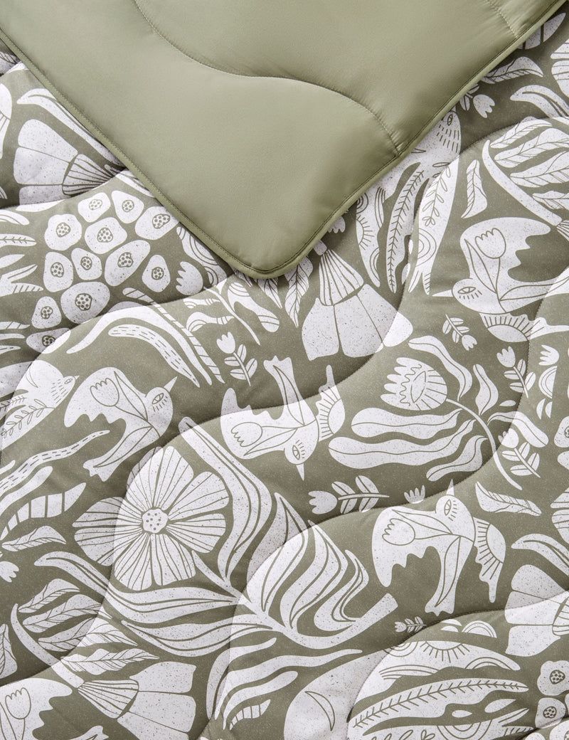 Night Lark coverless duvet and pillowcase set - British product