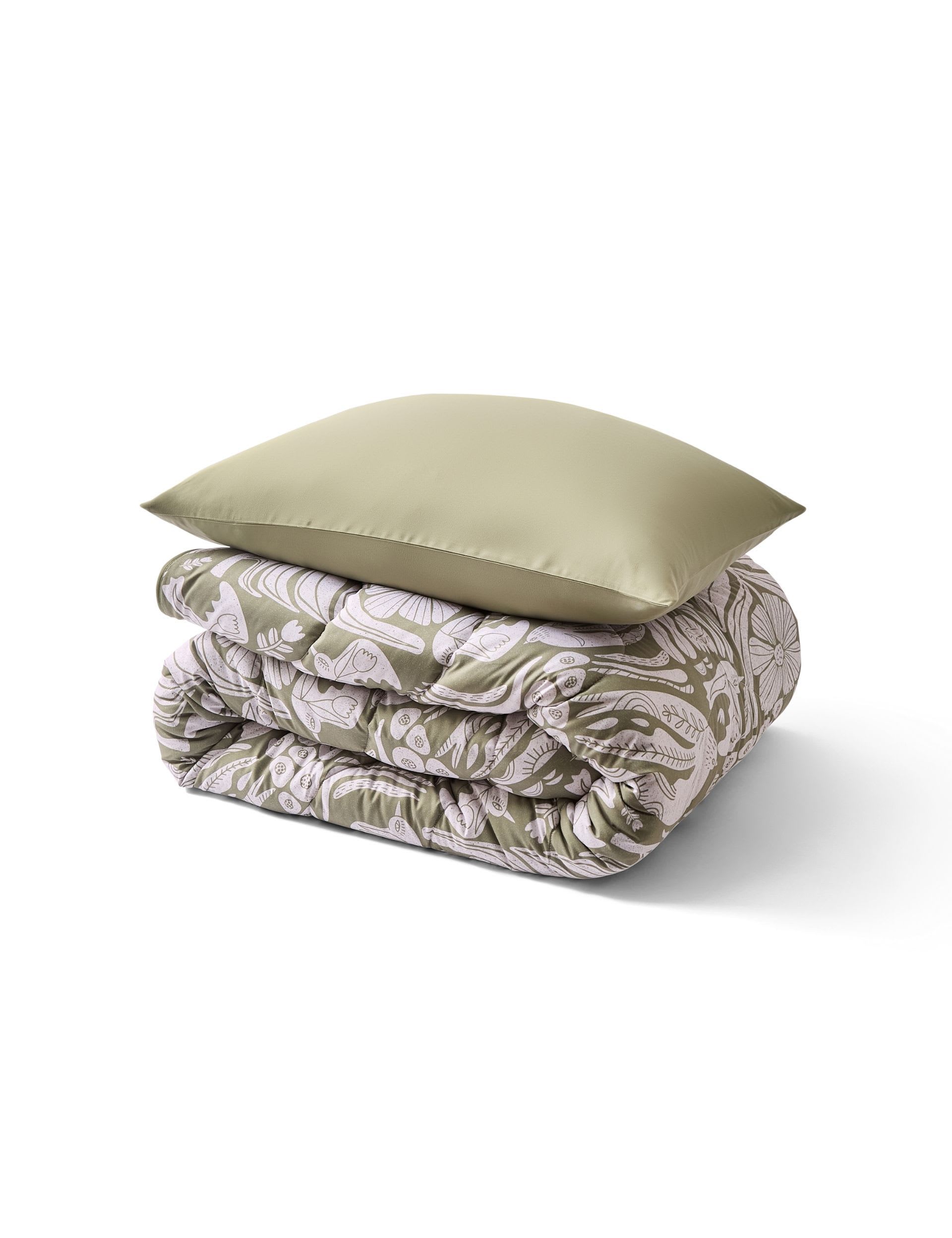 Night Lark coverless duvet and pillowcase set - British product