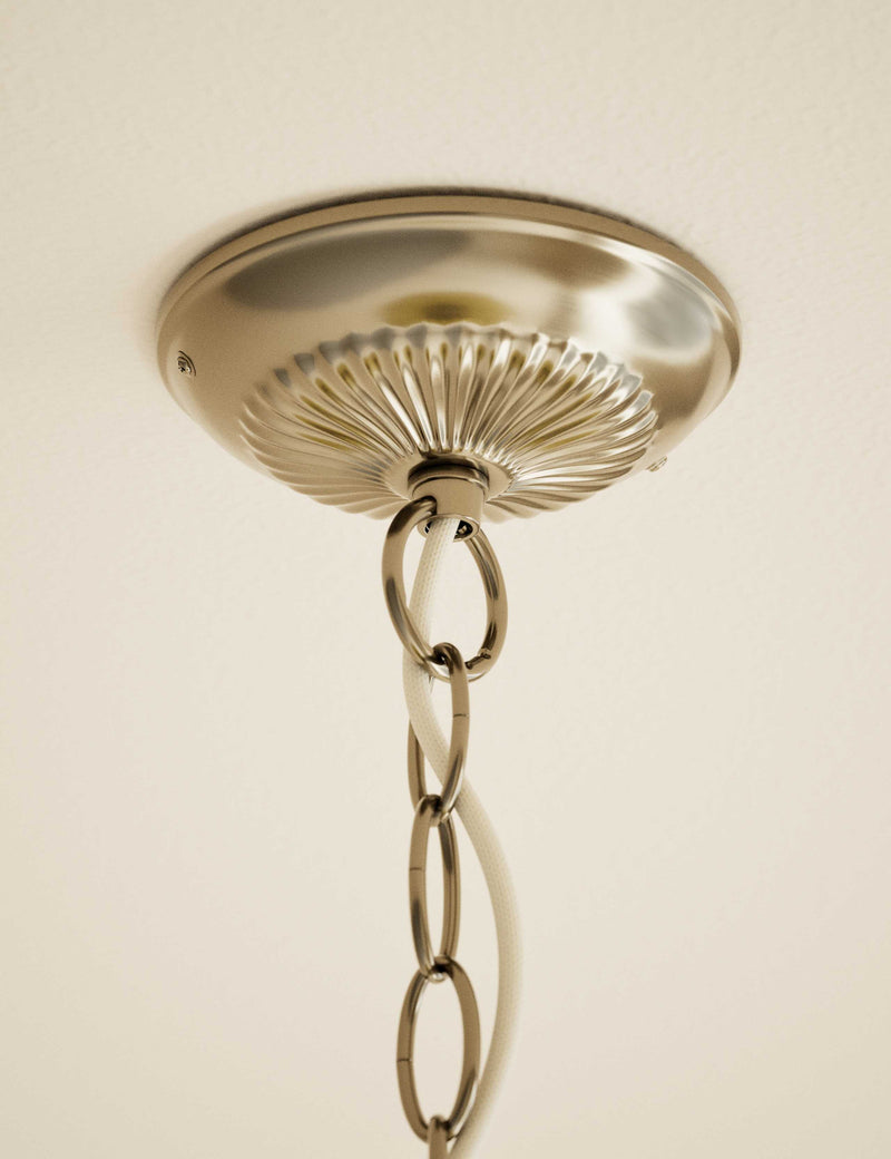 Ombre Glass flower pendant light antique look, UK version