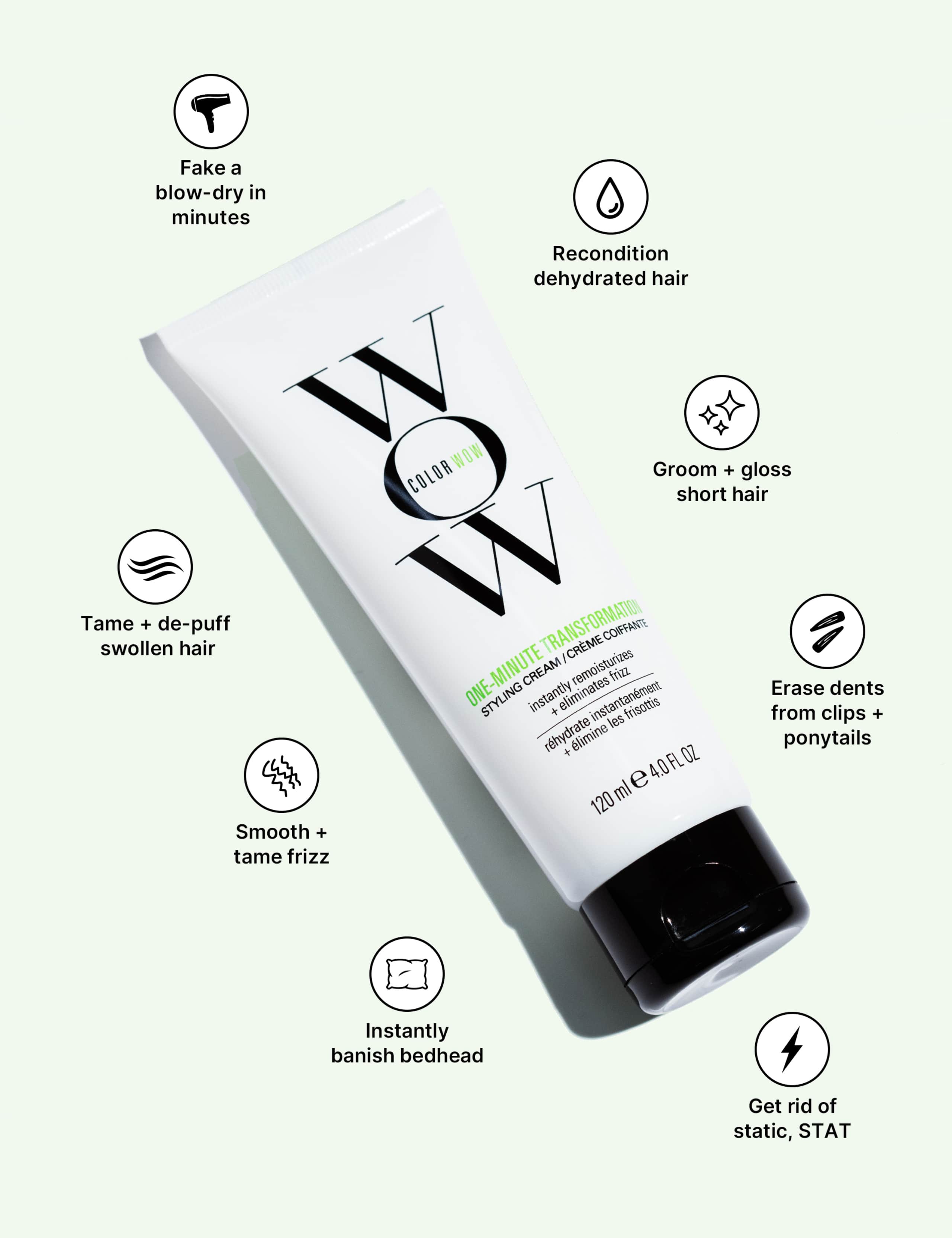 One Minute Transformation Hair Styling Cream 120ml, imported from the UK