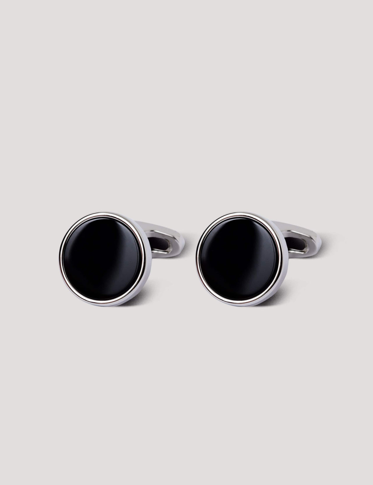 Hawes & Curtis black onyx cufflinks 27mm, UK version