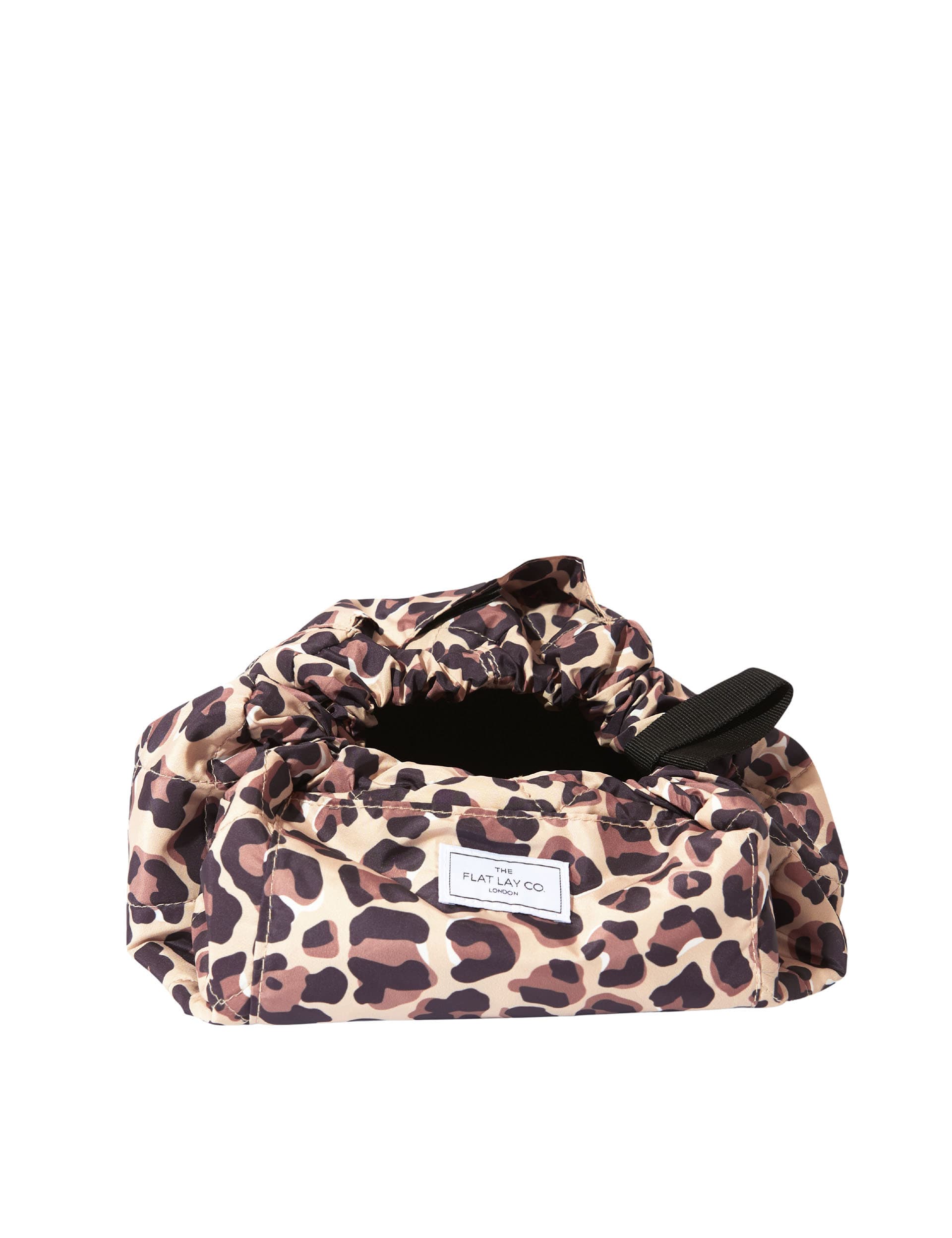 Flat Lay Co. sminkepose med leopardsmønster 52 cm, importert fra Storbritannia