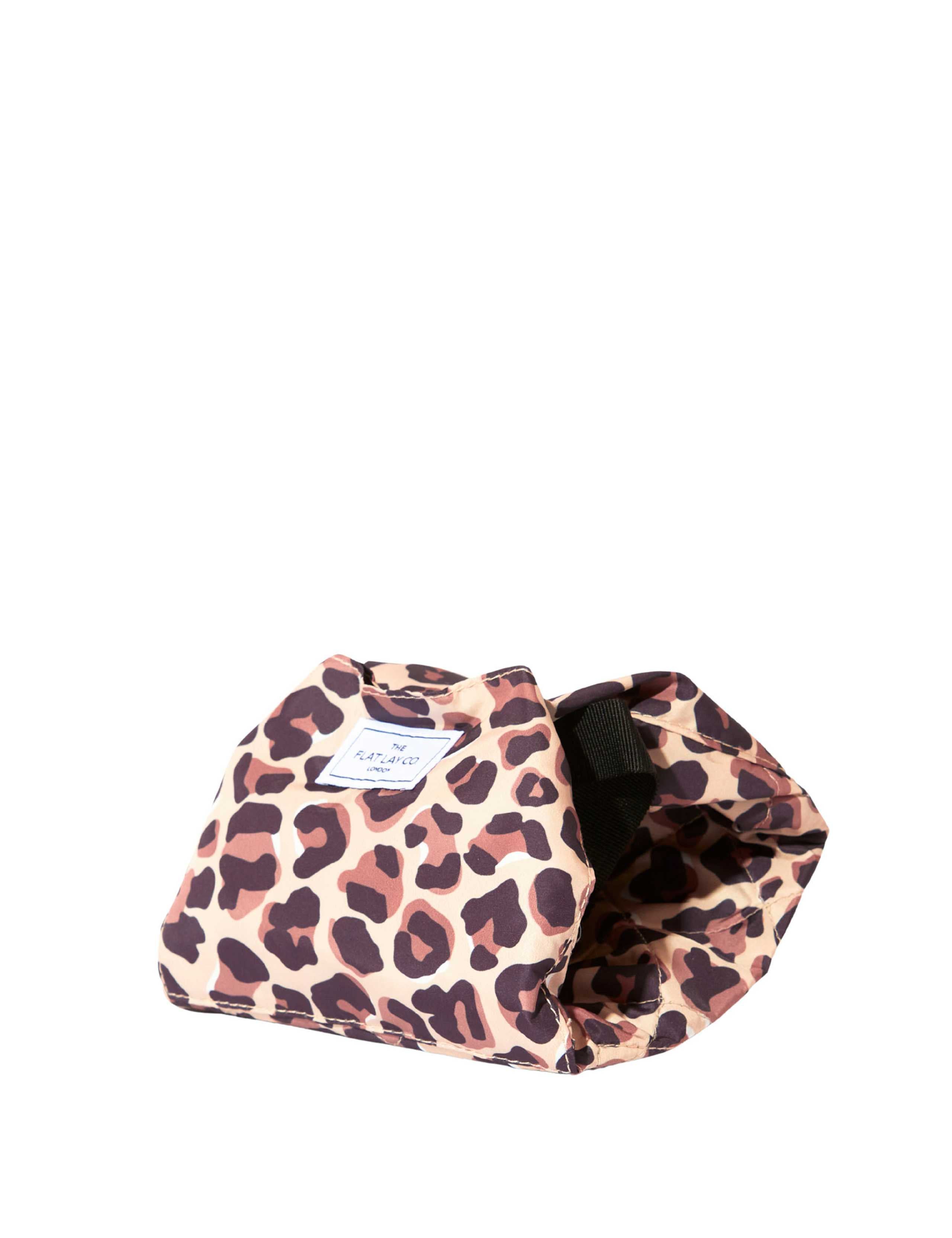 Flat Lay Co. leopard print makeup bag 52cm, imported from the UK