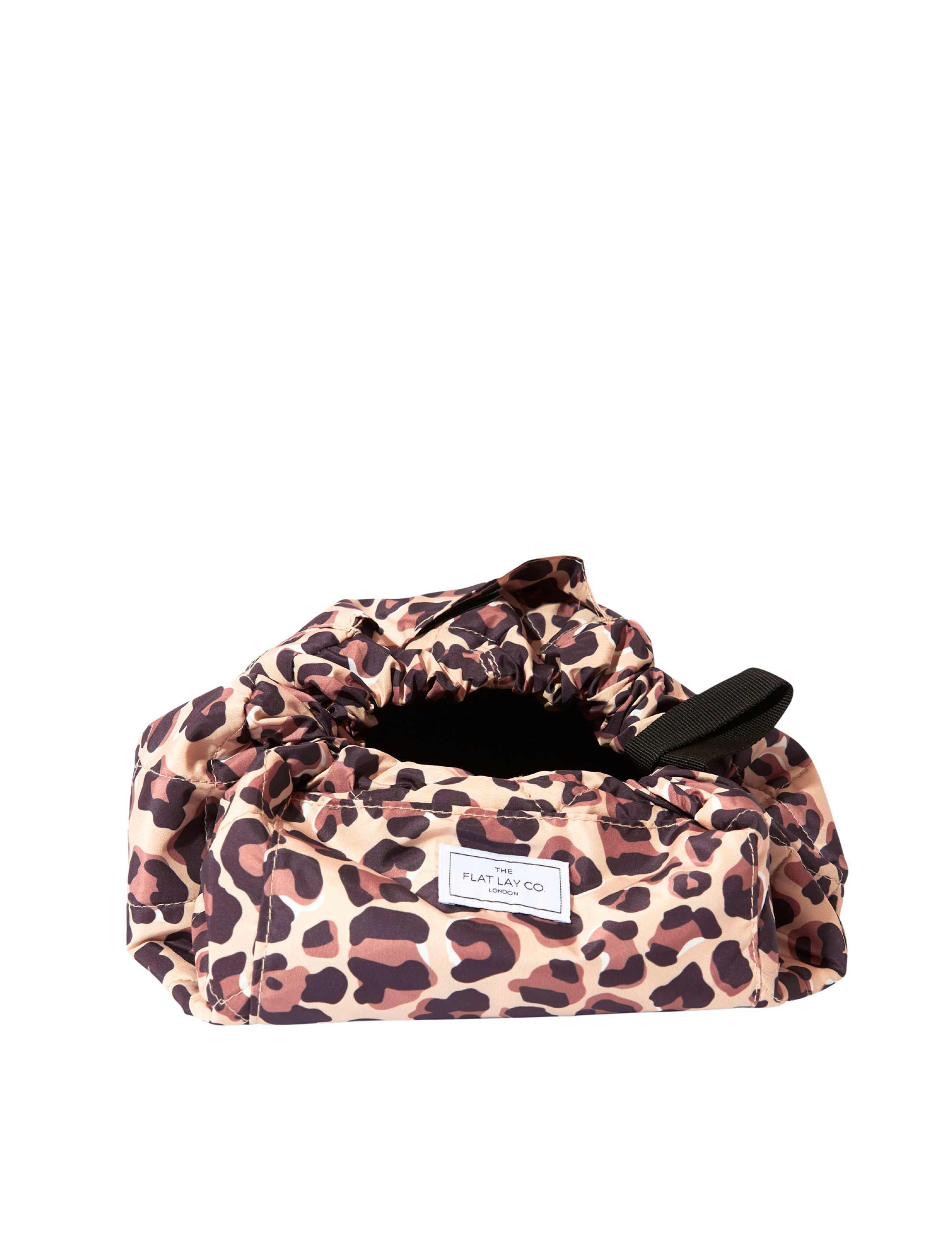 Flat Lay Co. leopard print makeup bag 52cm, imported from the UK