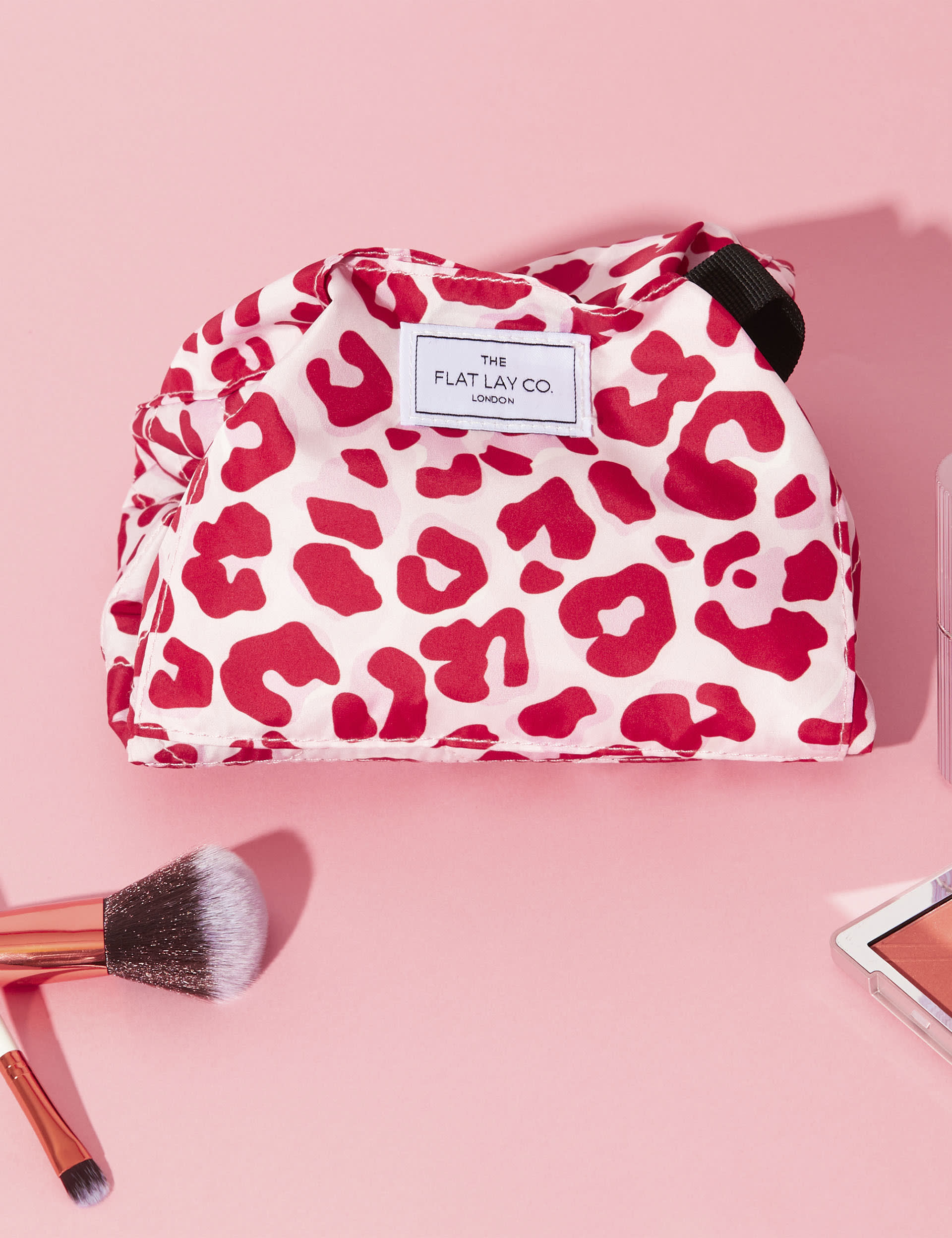 The Flat Lay Co. makeup bag Pink Leopard 52cm, imported from the UK