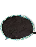 The Flat Lay Co. makeup bag Tropical Leaves design 52cm diameter, imported from the UK