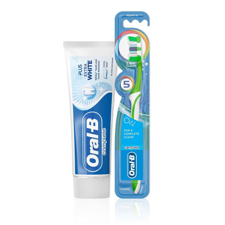 Oral-B Complete Brush & Whitening Toothpaste Bundle GOODS ASDA   