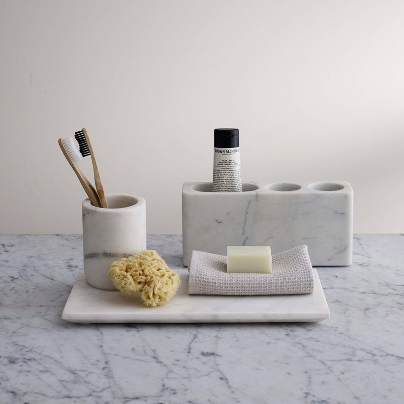 John Lewis marble toothbrush holder white, UK version