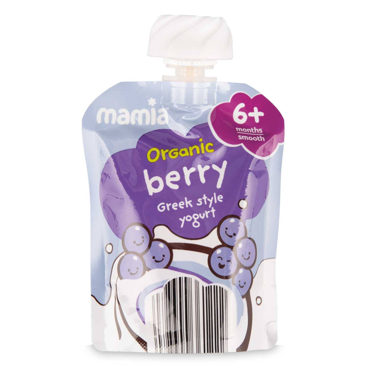 Organic Berry Greek Style Yogurt Pouch (British brand)