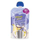 Organic blueberry and pear breakfast pouch - British product