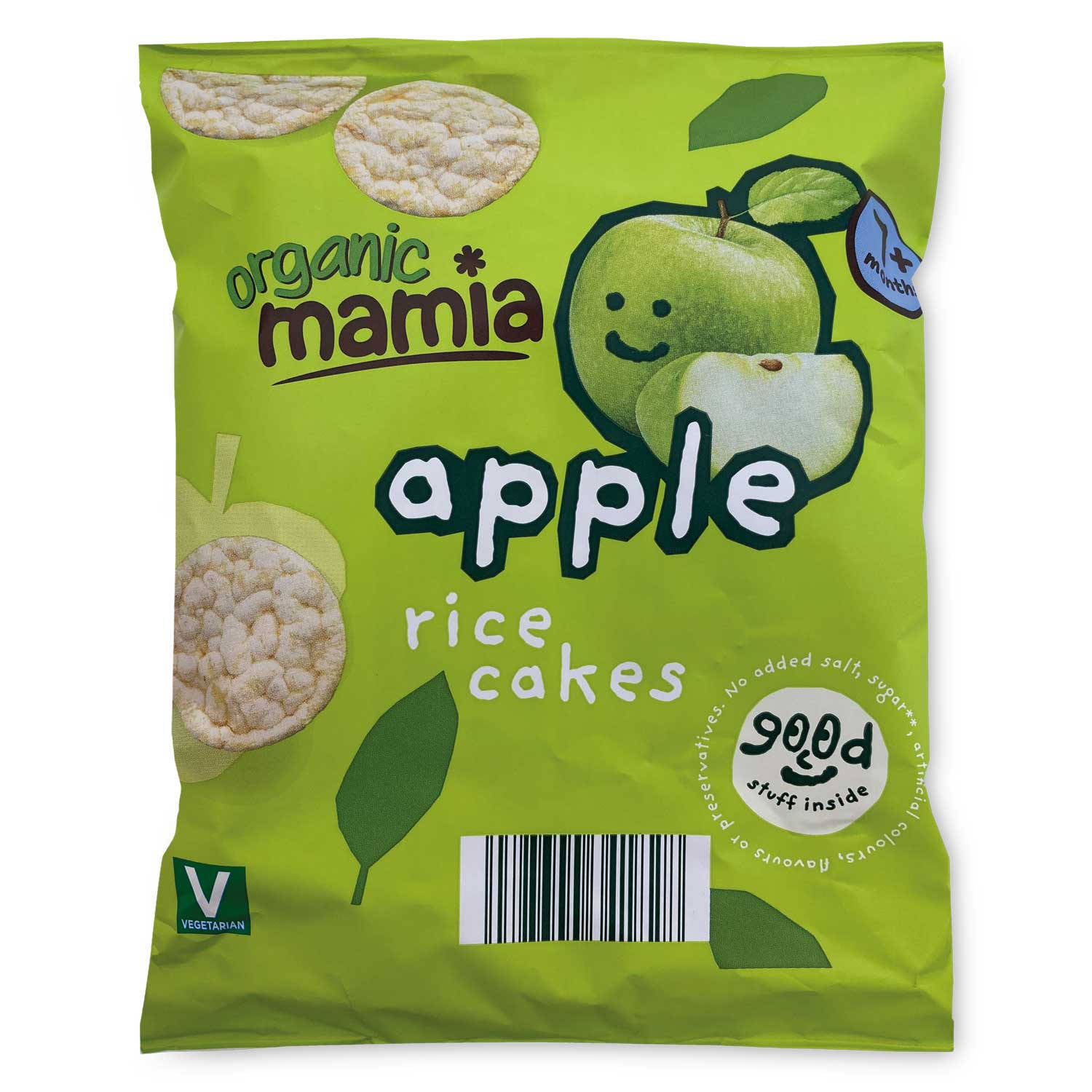 Rice cakes with organic mini apple, imported from the UK