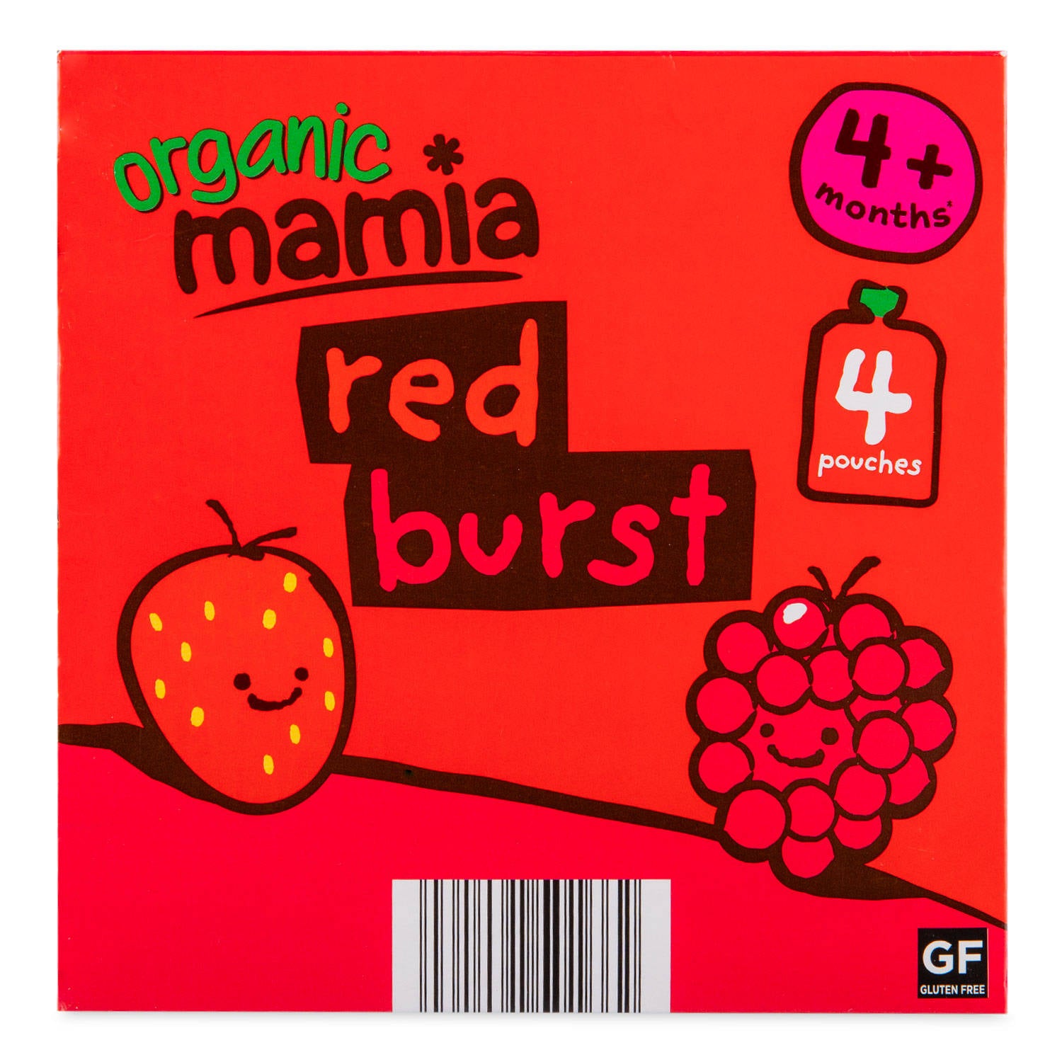 Organic Red Burst baby food pouches 4 pack, UK version