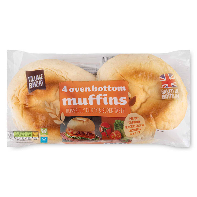 Oven Bottom Muffins traditional British bakery rolls, imported from the UK