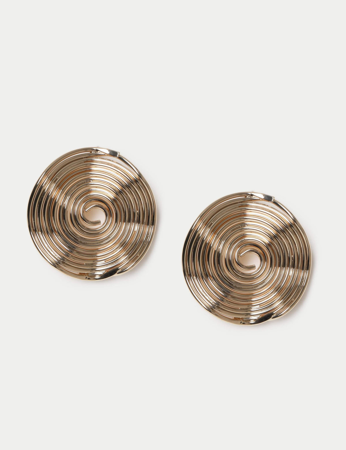 M&S COLLECTION oversized ridge circle stud earrings - British product