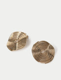 M&S COLLECTION oversized ridge circle stud earrings - British product