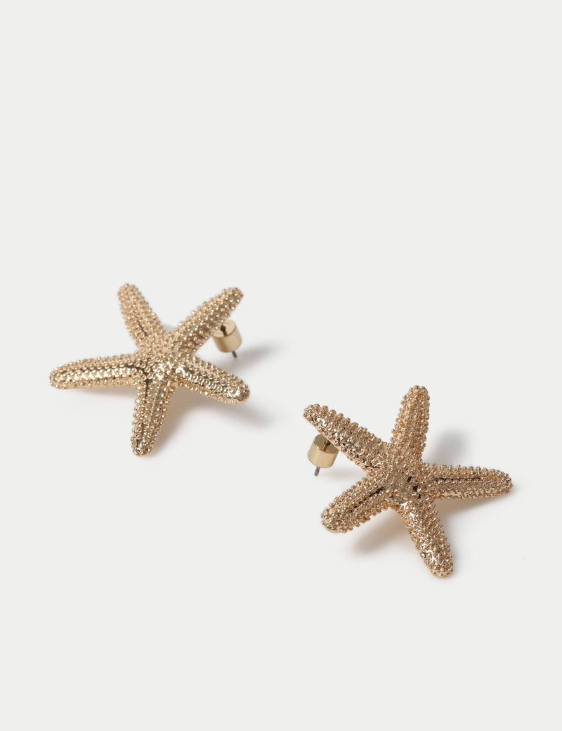 Oversized starfish stud earrings, imported from the UK