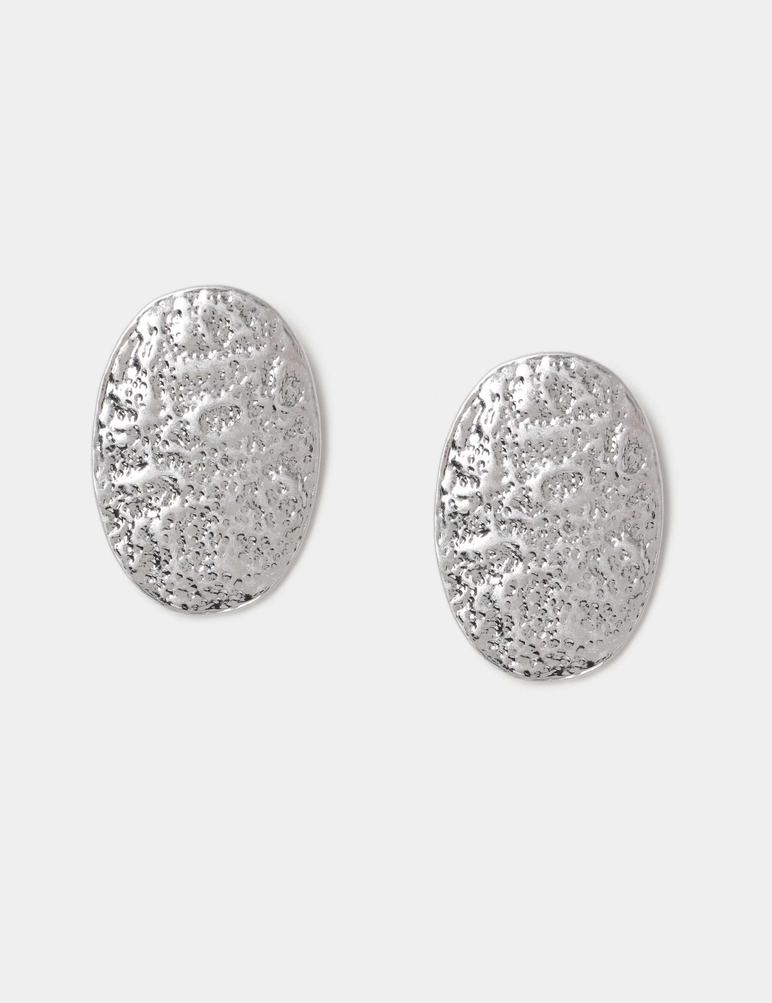 M&S oversized textured stud earrings 50mm, UK version