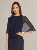 Adrianna Papell Blue Chiffon Cover-up