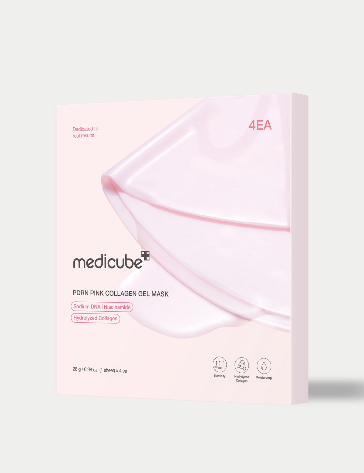 Medicube PDRN pink collagen gel mask 4 pack, imported from the UK