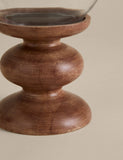 Bobbin wooden hurricane candle holder 31x16x16 cm, UK version