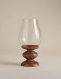 Bobbin wooden hurricane candle holder 31x16x16 cm, UK version