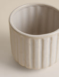 Ridged Ceramic Planter 14.6 cm wide - British product