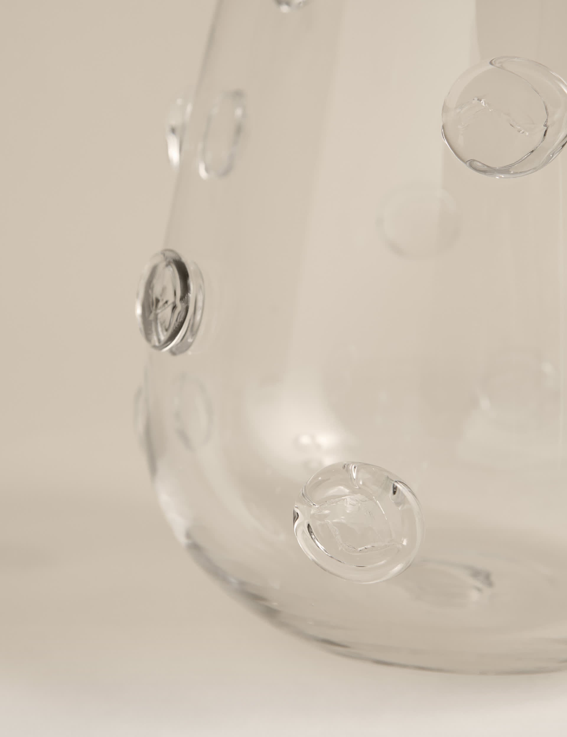 3D raised bobble glass vase 28cm, imported from the UK
