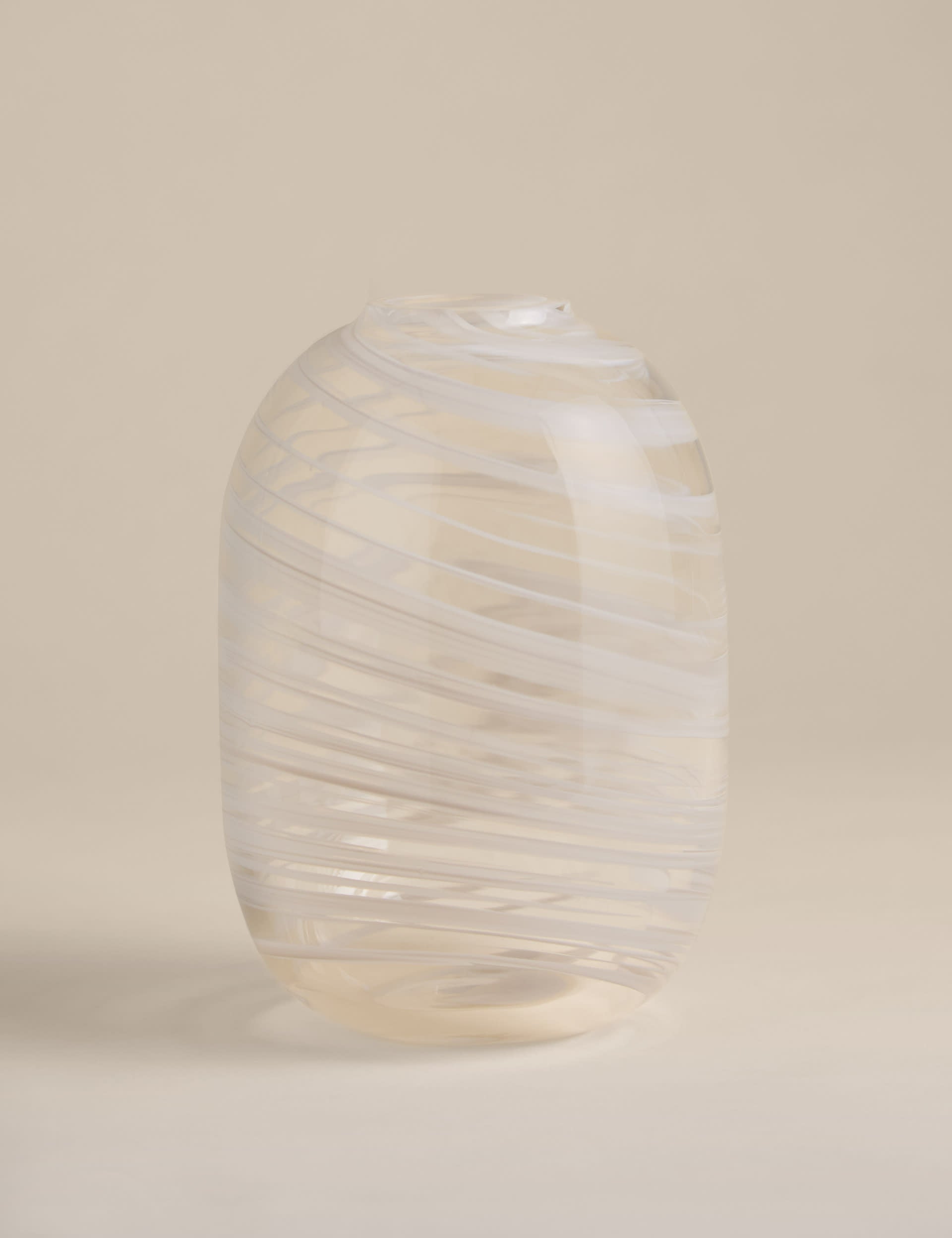 Medium swirl glass vase 22cm , imported from the UK