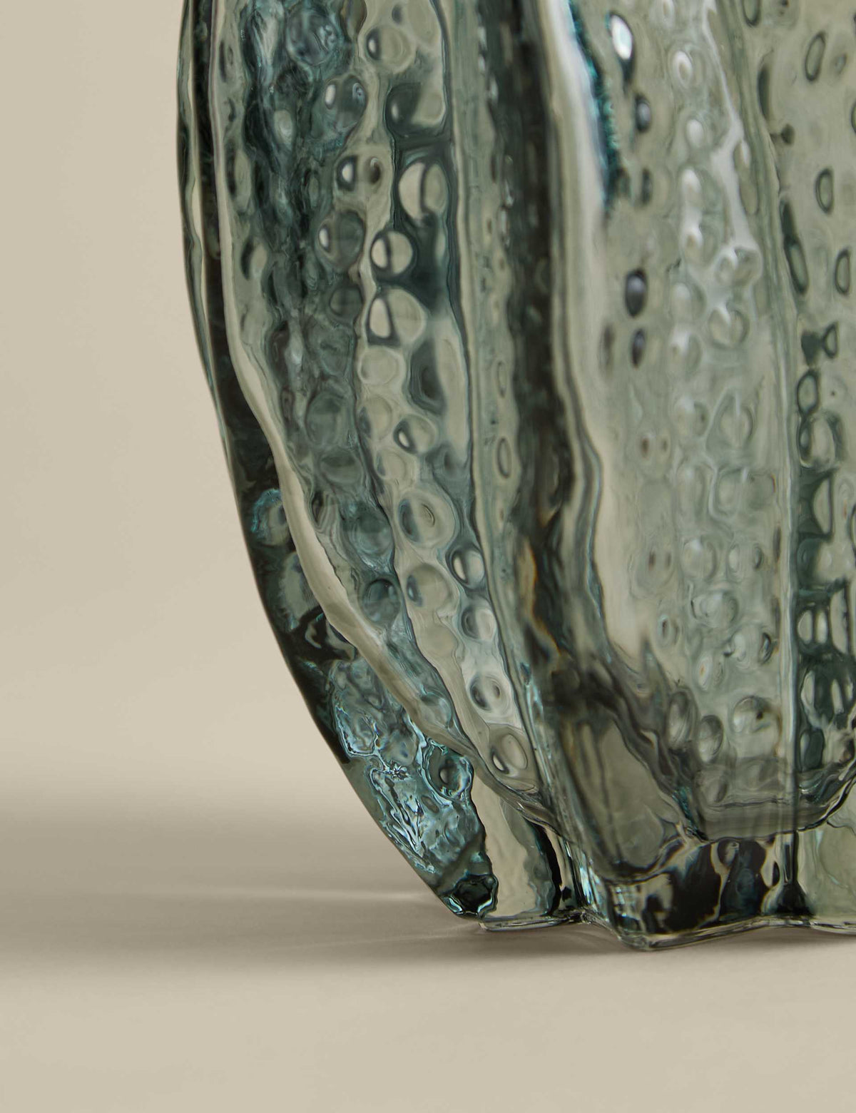 Bright Colour glass vase with rippled surface (British brand)