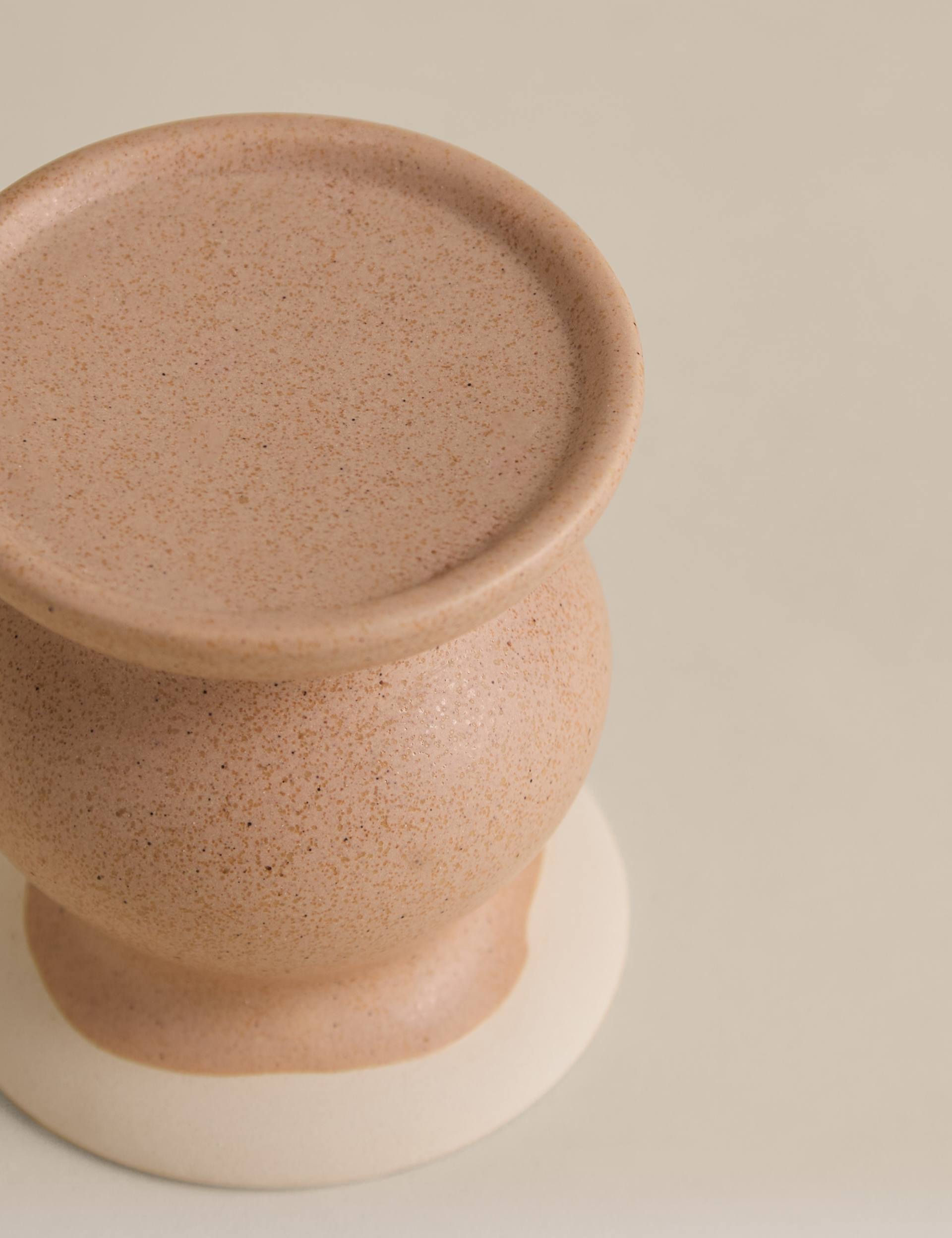Ceramic pillar candle holder (British brand)