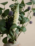 Artificial flower arrangement with vase 62 cm tall, imported from the UK