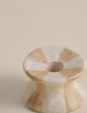 Striped ceramic dinner candle holders set of three (British brand)