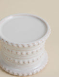 Bobble pillar candle holder ceramic 10cm - British product