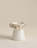 Petal Ceramic Pillar Candle Holder 12.1 cm height, UK version
