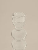 Glass bobble candle holder tall 18.5 cm, UK version