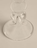 Glass bobble candle holder tall 18.5 cm, UK version