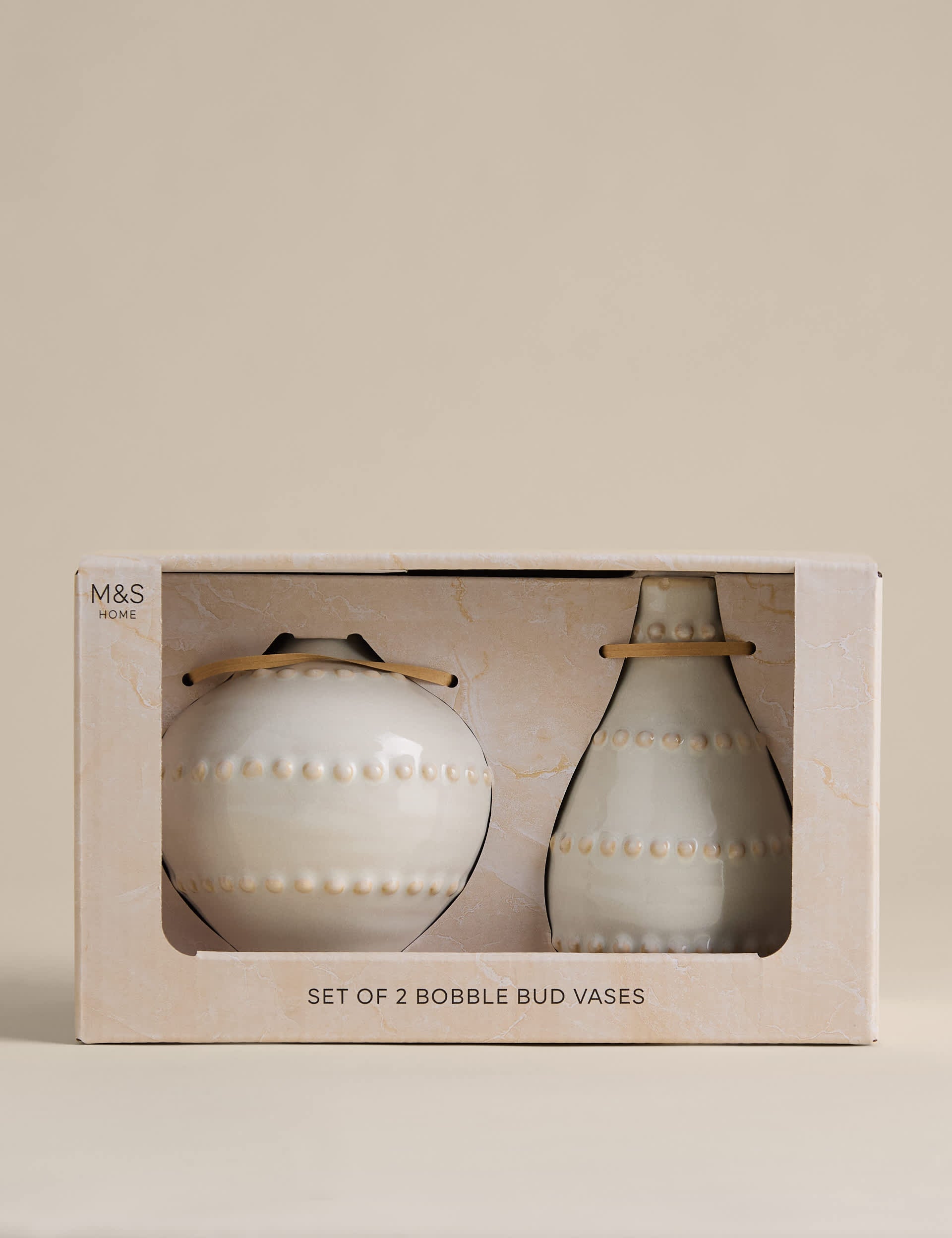 Set of 2 Bobble Bud ceramic vases - British product