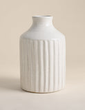 Tall ridged ceramic vase 30.2cm (British brand)
