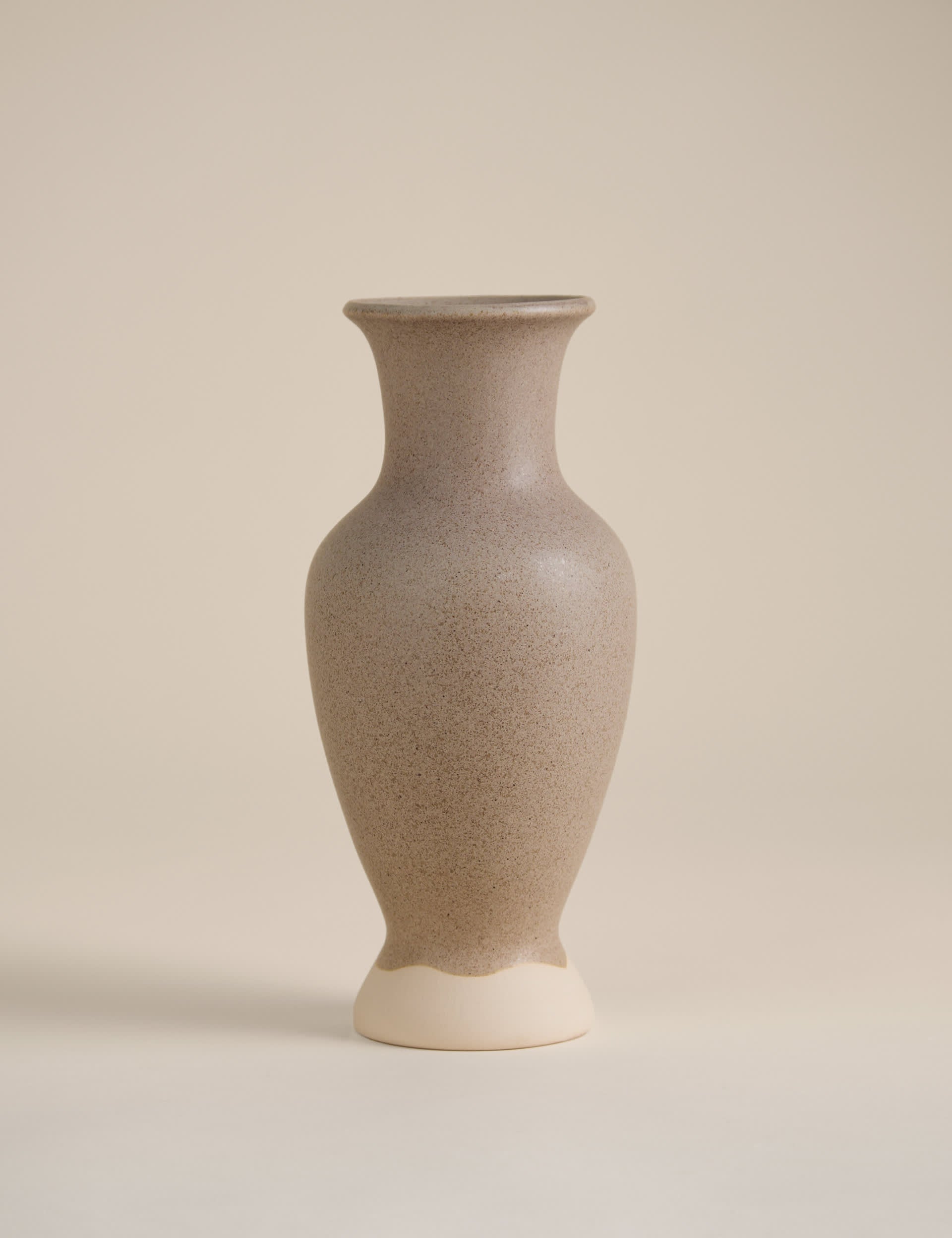 Shaped dipped ceramic vase 28cm high - British product