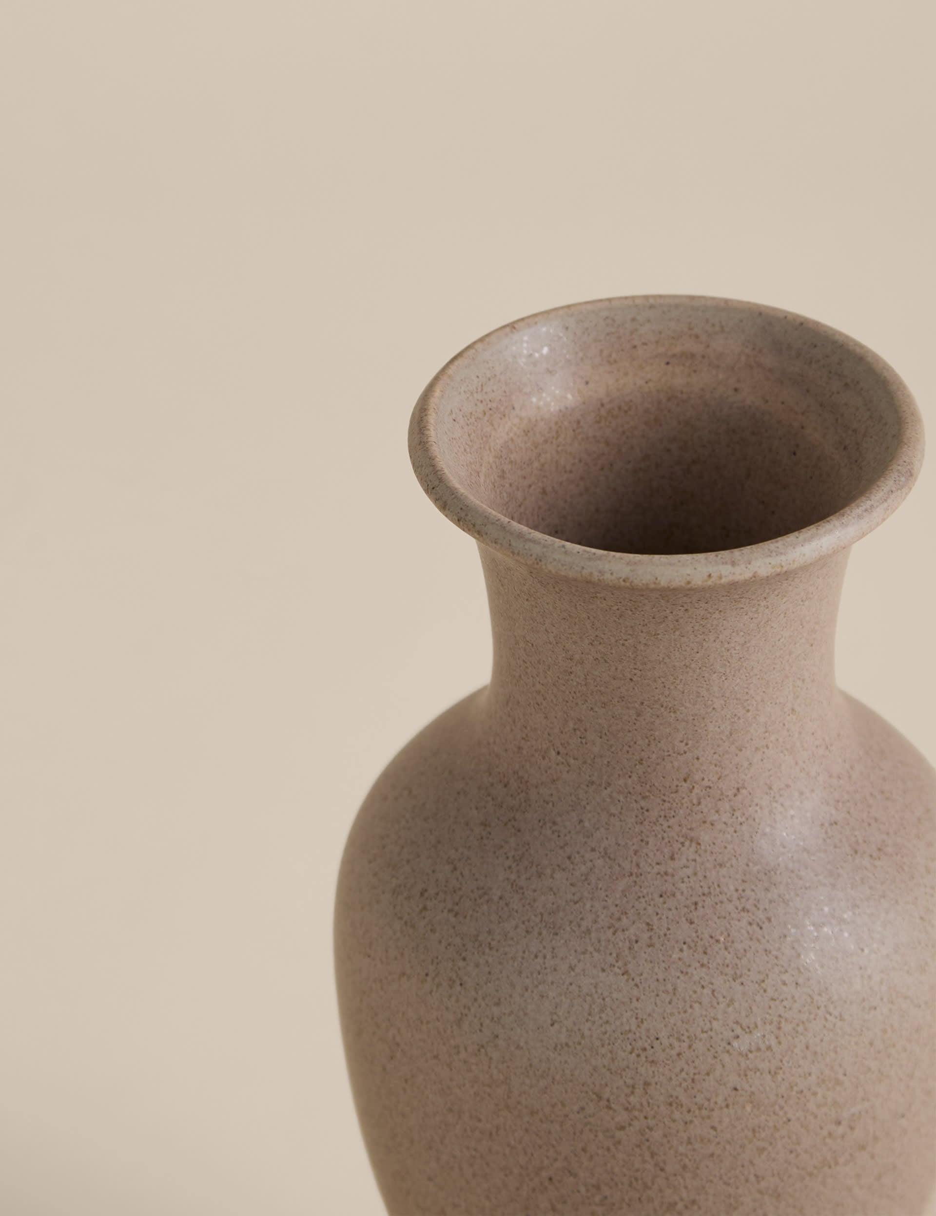 Shaped dipped ceramic vase 28cm high - British product