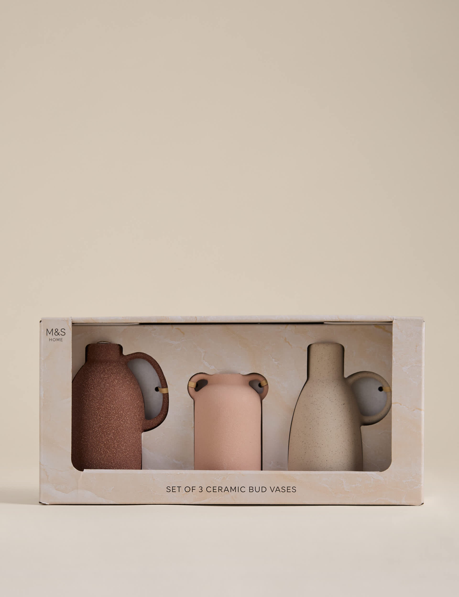 Ceramic neutral vases set of 3, Grecian style, UK version